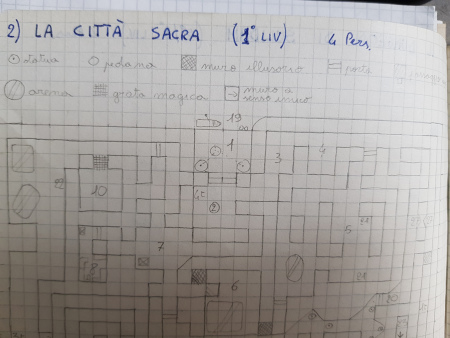 Dall'avventura "La città sacra", 4 personaggi di 1° livello