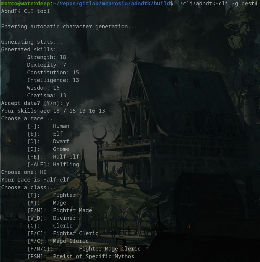 AdndTK CLI screenshot