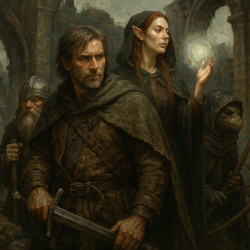 Avventurieri low-fantasy (AI Generated)