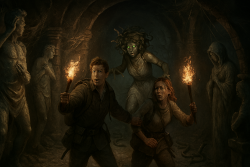 Avventurieri distratti fanno brutti incontri (AI generated)