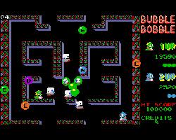 Bubble Bobble livello 4 (Taito, 1986)