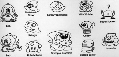 Bubble Bobble - i nemici (Taito, 1986)