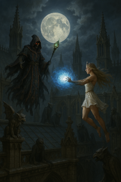 Lotta contro il male nei Domini del Terrore (AI Generated)