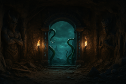 Portale magico verso un mondo ignoto (AI generated)