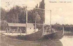 Barche sul fiume Tanaro (Rivarone, inizi del secolo scorso)