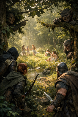 Incontri nella foresta di Tragidore (AI Generated)